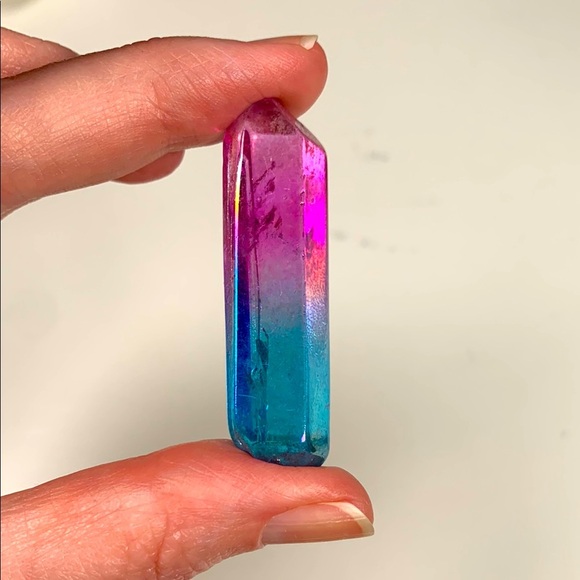 Cotton Candy Aura Quartz Point – Stunning Crystal for Healing & Energy Work - Picture 1 of 2